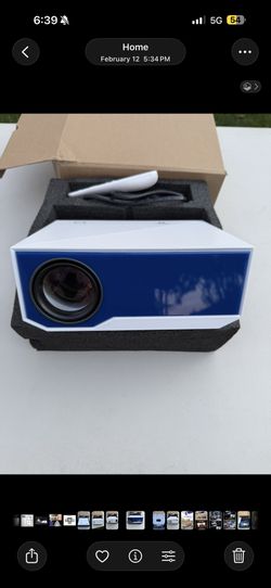 Projector with wif and bluetooth, Bedroom Outdoor Indoor Projector Compatible with Smartphone, HDMI, USB, AV, Fire Stick, PS5 for Home, Bedroom, Outdo
