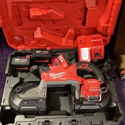 🧰🛠Milwaukee M18 FUEL Brushless Deep Cut Band Saw w/(2)XC5.0 Batts & Rapid Charger/Case-NEW!-$500!🧰🛠