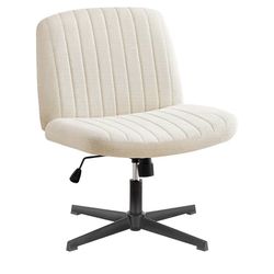 Armless No Wheels Cross Legged Office Chair