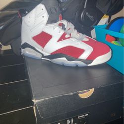 Apt Jordan Retro 6 White And Red $80