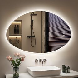 36"×24" Led Bathroom Mirror With Lights, Backlit And Front Lighted, Anti-Fog Wall-Mounted
