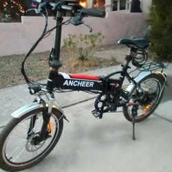 Ancheer Folding Electric Bike - $199