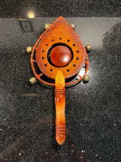 Traditional Vietnamese Folk Art Handheld Percussion Instrument (Soc Nhac) 15x7”