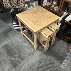 MCM Light Wood Nesting Tables - 3