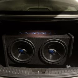 Dual 12” inch ROCKVILLE Subwoofers W/ AMP