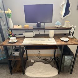 Rustic industrial computer desk