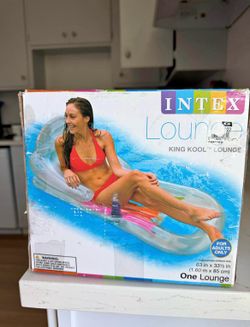 NEW Intex King Kool Inflatable Pool Lounge Float Raft w/ Cup Holder