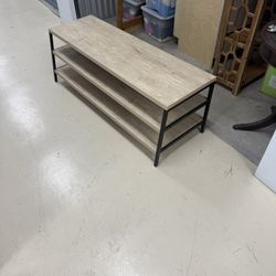 Modern Industrial TV Stand / Media Console w/ Storage Shelf