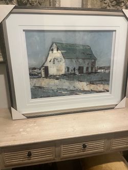 Large, beautiful farmhouse, barn, picture by outermost