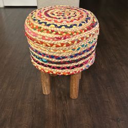 Beautiful Multi Color Handmade Accent Stool 