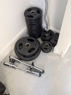 Olympic rubber grip plates