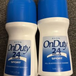 2 Avon On Duty 24 Hour Protection Deodorant 