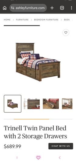 Amazing Twin Bed with storage and mattress
