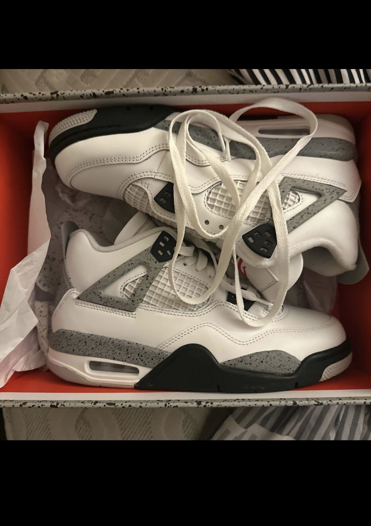Brand New Air Jordan 4 Retro OG GS White Cement 2025, Size 6Y