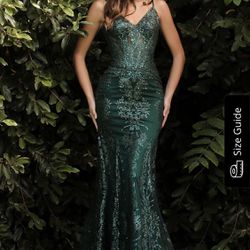 Emerald Green Prom Dress Size 4 