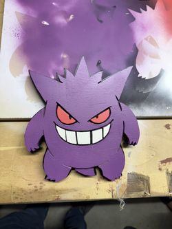 Handcrafted Wooden Gengar Wall Decor