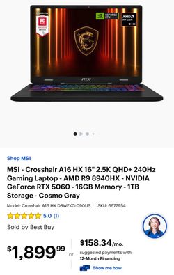 Brand new factory‑sealed MSI gaming laptop