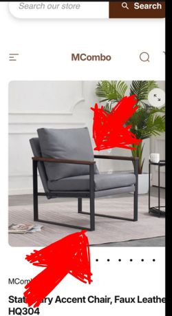 Comfortable Leather Chair with Metal Frame