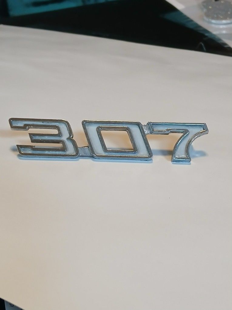 Genuine 1969 Chevrolet Camaro 307 Emblem OEM Nova, Chevelle