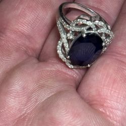 Stearling Silver With Real Topaz And Diamonds Amazing Beautiful Details In The Design 