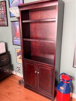 Matching Cherry Wood Home Office Set – Filing Cabinet & Storage Cabinet