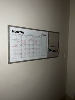 Dry erase calendar