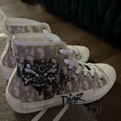 Dior B23 high ‘Dior Oblique - shawn bee embroidery patch’