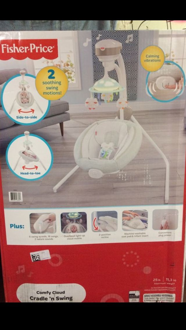 Fisher-Price Comfy Cloud Cradle ‘n Swing