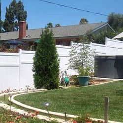 FullP PVC fence panel with topper, offering enhanced privacy and safety