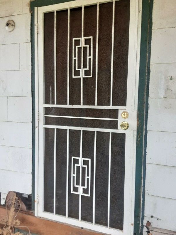 Metal Screen Security Door 80x 3ft Wide Good Condition 