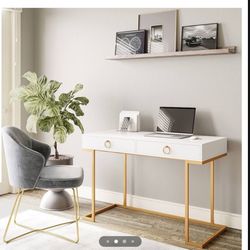 Desk with 2 Drawers Can be used as Make up Desk