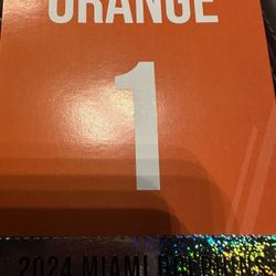 Miami Dolphins Orange Parking Pass Jaguars 8/23 