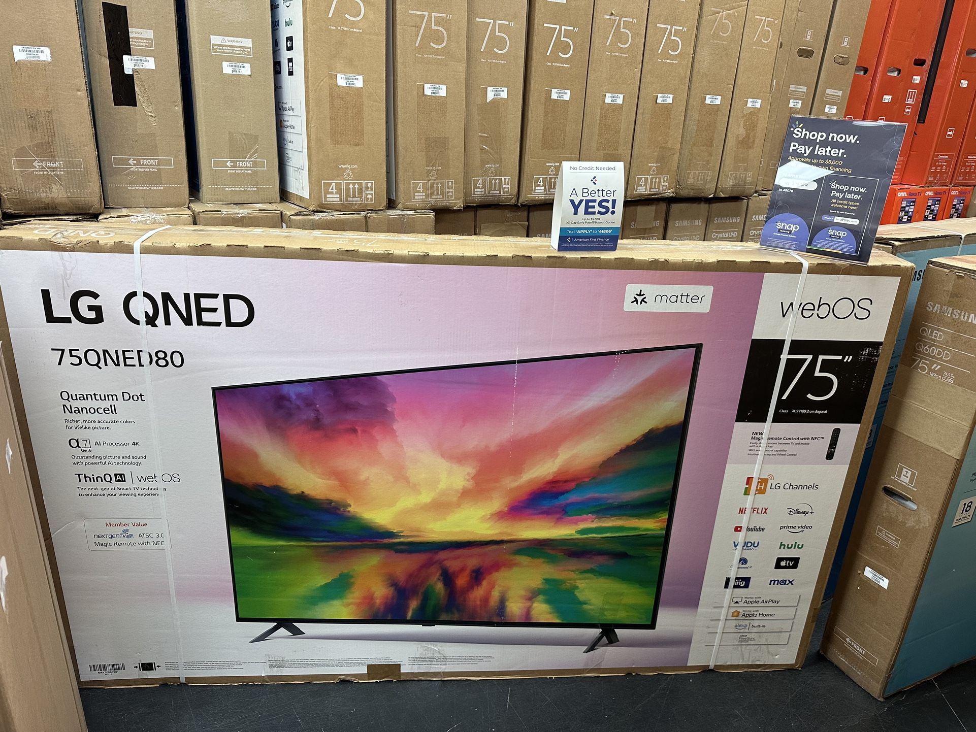 75”LG QNED80 4K SMART TV