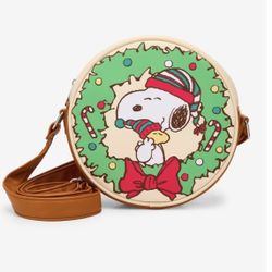 Holiday Loungefly Snoopy Crossbody Bag With Matching Wallet New With Tags 