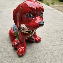 Talavera Dog Whit a Bone. (Clay Pots, Planters. Plants. Pottery $45 Cada Una