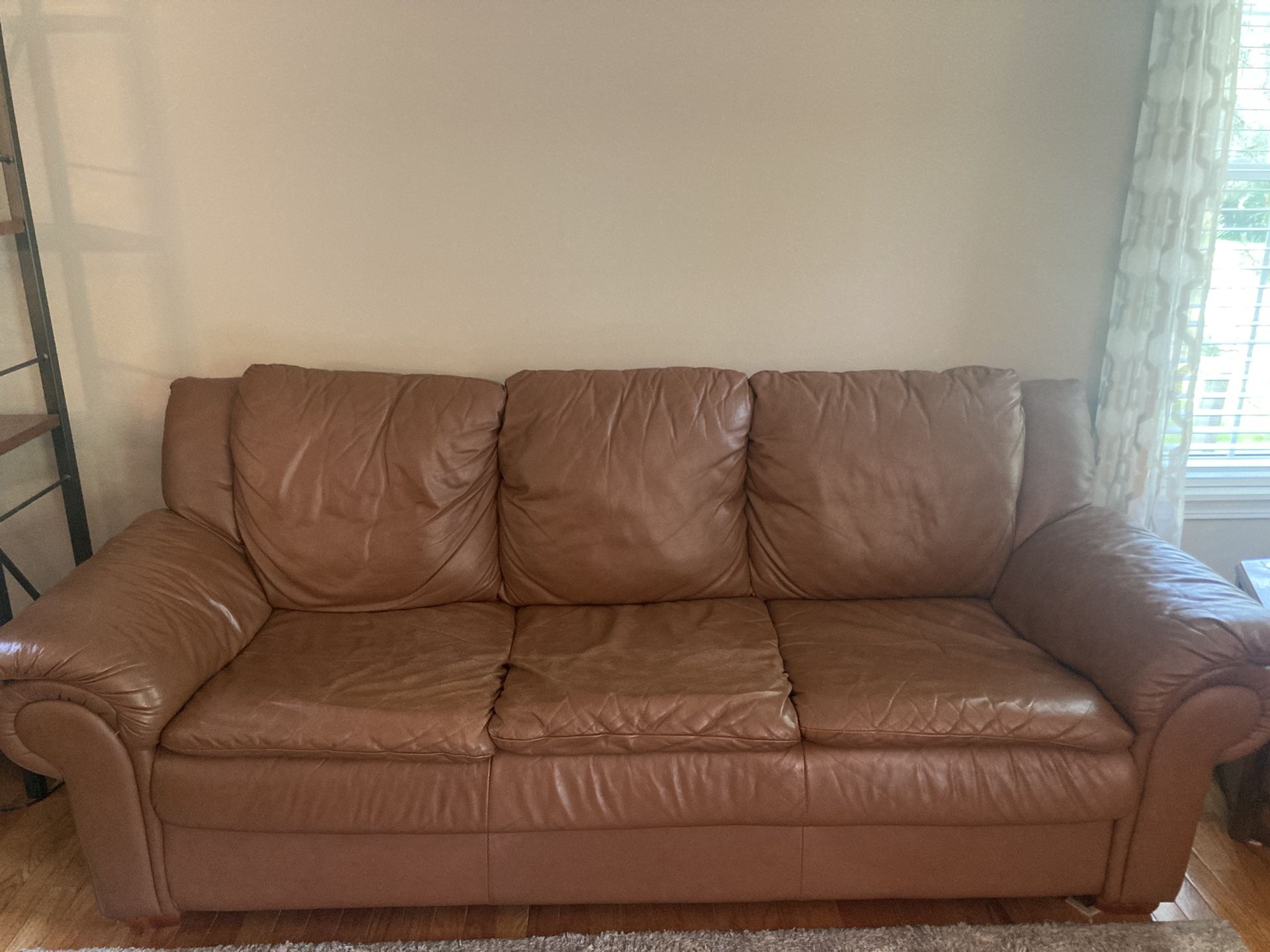 Cognac Leather Couch