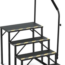 RV 4 Step With Rail And Anti Skid