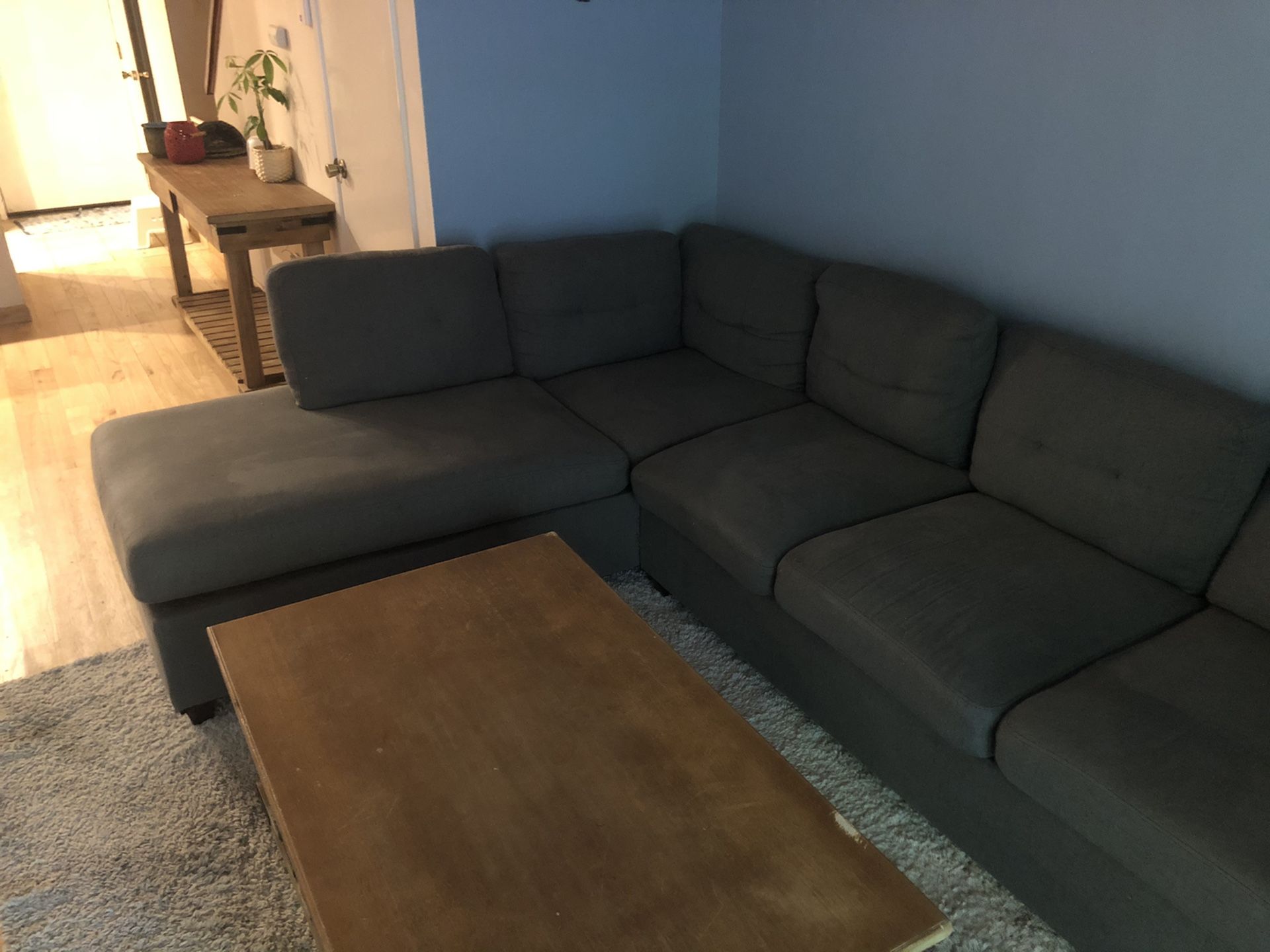 Grey Sectional Couch-$150 obo