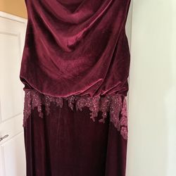 Full length velvet gown