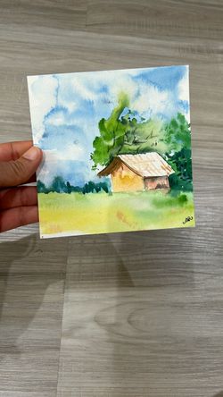 Original Watercolor Landscape Painting