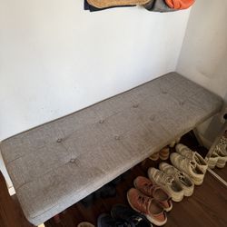 Gray Entry Way Bench 