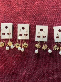 gold laminated earrings