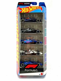 Hot Wheels 1:64 Scale Diecast Model Set / F1 5-Pack