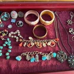 VINTAGE JEWELRY HUGE LOT MID CENTURY MODERN 