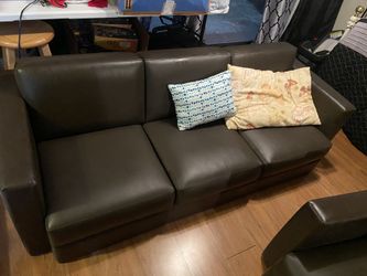 Sectional couch with accent perfect for studio
