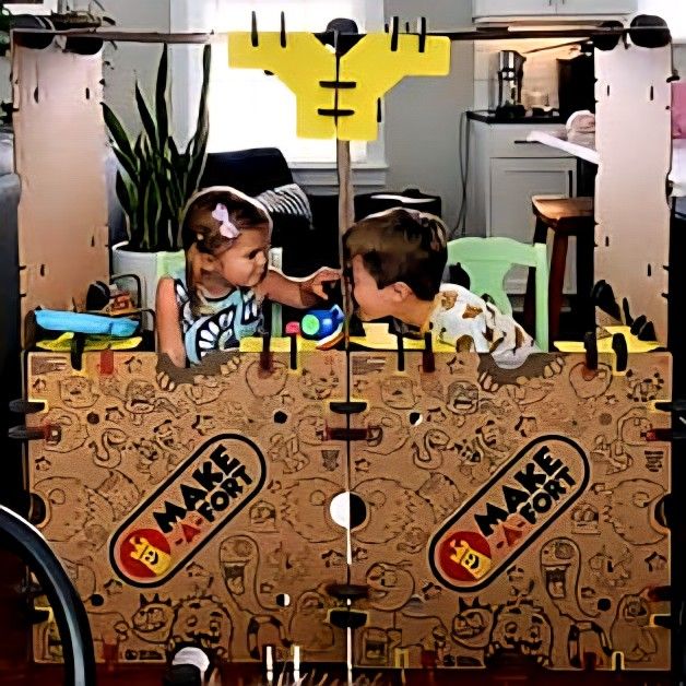 Set of 2: Make-A-Fort building kit - giant indoor forts for kids - creative play