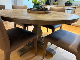 Beautiful 55” Round Rustic Dining Table