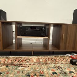 Walnut & Brass 70" Media Console