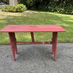 Red Primitive Table