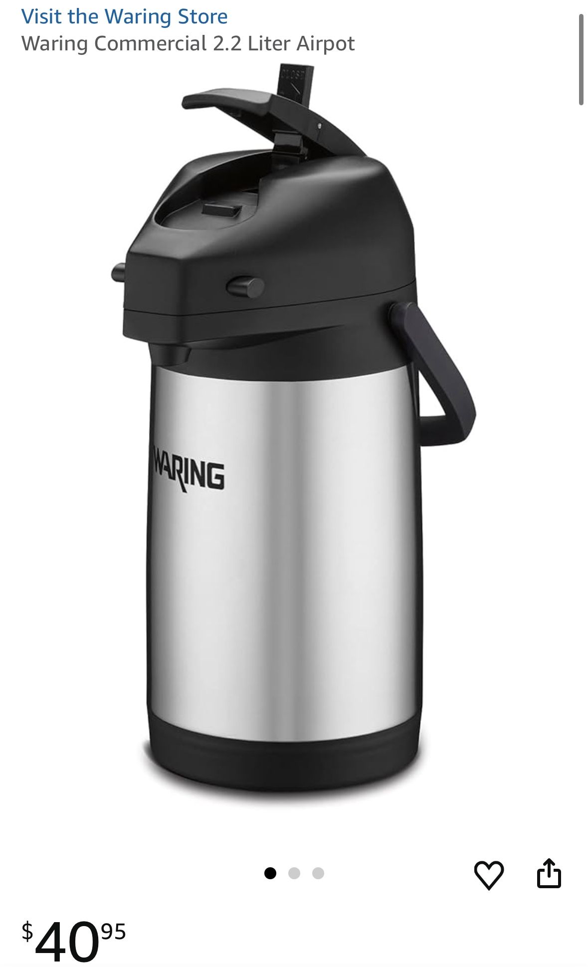 Waring Commercial 2.2 Liter Airpot
